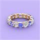 2 - Laida 3.90 ctw (4.00 mm) Tanzanite and Diamond Eternity Band 