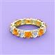 2 - Laida 3.60 ctw (4.00 mm) Citrine and Diamond Eternity Band 