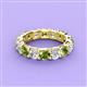 2 - Laida 4.52 ctw (4.00 mm) Peridot and Diamond Eternity Band 