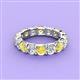 2 - Laida 4.10 ctw (4.00 mm) Yellow Sapphire and Diamond Eternity Band 