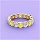 2 - Laida 4.10 ctw (4.00 mm) Yellow Sapphire and Diamond Eternity Band 