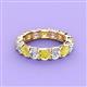 2 - Laida 4.00 ctw (4.00 mm)Yellow and White Diamond Eternity Band 