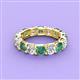 2 - Laida 4.80 ctw (4.00 mm) Diamond and Lab Created Alexandrite Eternity Band 