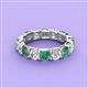 2 - Laida 4.80 ctw (4.00 mm) Diamond and Lab Created Alexandrite Eternity Band 