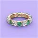 2 - Laida 4.80 ctw (4.00 mm) Diamond and Lab Created Alexandrite Eternity Band 