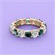 3 - Laida 4.00 mm London Blue Topaz and Lab Grown Diamond Eternity Band 