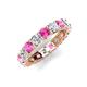 5 - Laida 3.80 mm Pink Sapphire and Diamond Eternity Band 