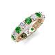 5 - Laida 3.80 mm Green Garnet and Diamond Eternity Band 