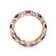 6 - Laida 3.80 mm Amethyst and Diamond Eternity Band 