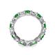 6 - Laida 3.80 mm Green Garnet and Diamond Eternity Band 