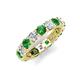 5 - Laida 3.80 mm Green Garnet and Diamond Eternity Band 