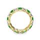 6 - Laida 3.80 mm Green Garnet and Diamond Eternity Band 