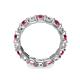 6 - Laida 3.80 mm Pink Tourmaline and Diamond Eternity Band 