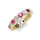 5 - Laida 3.80 mm Pink Tourmaline and Diamond Eternity Band 