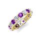 5 - Laida 3.80 mm Amethyst and Diamond Eternity Band 