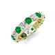 5 - Laida 3.80 mm Emerald and Diamond Eternity Band 