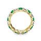 6 - Laida 3.80 mm Emerald and Diamond Eternity Band 