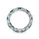 6 - Laida 3.80 mm Blue and White Diamond Eternity Band 