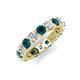 5 - Laida 3.80 mm Blue and White Diamond Eternity Band 