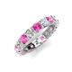 5 - Laida 3.80 mm Pink Sapphire and Diamond Eternity Band 