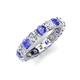 5 - Laida 3.80 mm Tanzanite and Diamond Eternity Band 