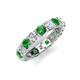 5 - Laida 3.80 mm Green Garnet and Diamond Eternity Band 