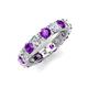 5 - Laida 3.80 mm Amethyst and Diamond Eternity Band 