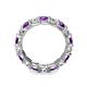 6 - Laida 3.80 mm Amethyst and Diamond Eternity Band 