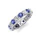 5 - Laida 3.80 mm Iolite and Diamond Eternity Band 