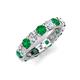 5 - Laida 3.80 mm Emerald and Diamond Eternity Band 