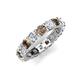 5 - Laida 3.80 mm Smoky Quartz and Diamond Eternity Band 