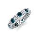 5 - Laida 3.80 mm Blue and White Diamond Eternity Band 