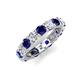 5 - Laida 3.80 mm Blue Sapphire and Diamond Eternity Band 