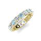 5 - Laida 3.80 mm Aquamarine and Diamond Eternity Band 