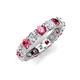 5 - Laida 3.80 mm Pink Tourmaline and Diamond Eternity Band 