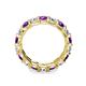 6 - Laida 3.80 mm Amethyst and Diamond Eternity Band 