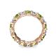 6 - Laida 3.80 mm Peridot and Diamond Eternity Band 