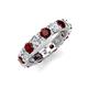 5 - Laida 3.80 mm Red Garnet and Diamond Eternity Band 