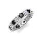 5 - Laida 3.80 mm Black and White Diamond Eternity Band 