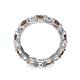 6 - Laida 3.80 mm Smoky Quartz and Diamond Eternity Band 