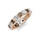 5 - Laida 3.80 mm Smoky Quartz and Diamond Eternity Band 