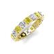 5 - Laida 3.80 mm Yellow and White Diamond Eternity Band 