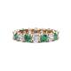 1 - Laida 3.80 mm Diamond and Lab Created Alexandrite Eternity Band 