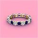 4 - Laida 3.40 mm Blue Sapphire and Diamond Eternity Band 