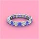 4 - Laida 3.40 mm Tanzanite and Diamond Eternity Band 