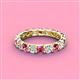 4 - Laida 3.40 mm Pink Tourmaline and Diamond Eternity Band 