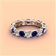 4 - Laida 3.80 mm Blue Sapphire and Lab Grown Diamond Eternity Band 