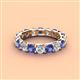 4 - Laida 3.80 mm Iolite and Lab Grown Diamond Eternity Band 