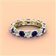 4 - Laida 3.80 mm Blue Sapphire and Lab Grown Diamond Eternity Band 