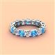 4 - Laida 3.80 mm Blue Topaz and Lab Grown Diamond Eternity Band 